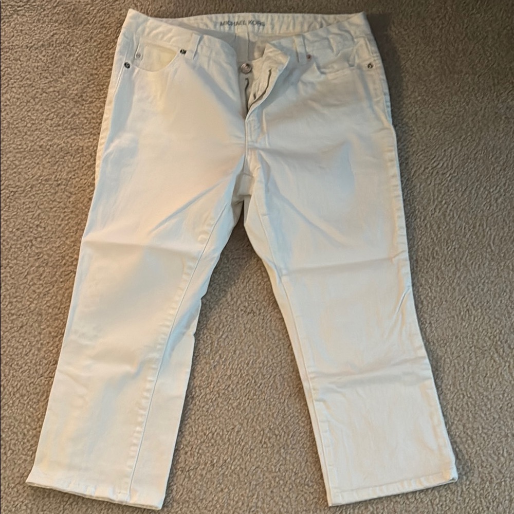 Michael Kors Off-White Cropped Jeans